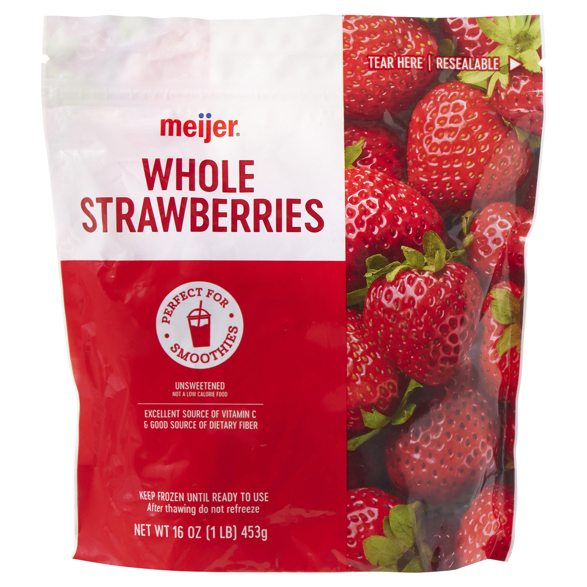 slide 1 of 5, Meijer Whole Frozen Strawberries, 16 oz