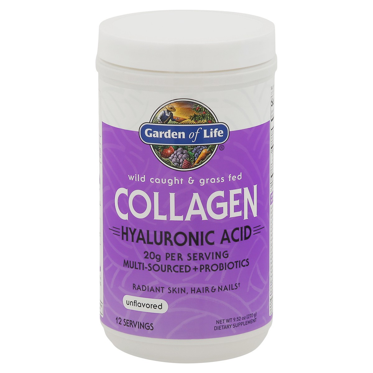 slide 1 of 12, Garden of Life Collagen With Hyaluronic Acid, 1 ct
