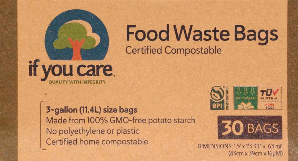 slide 3 of 12, If You Care 3 Gallon Food Waste Bags 30 ea, 30 ct