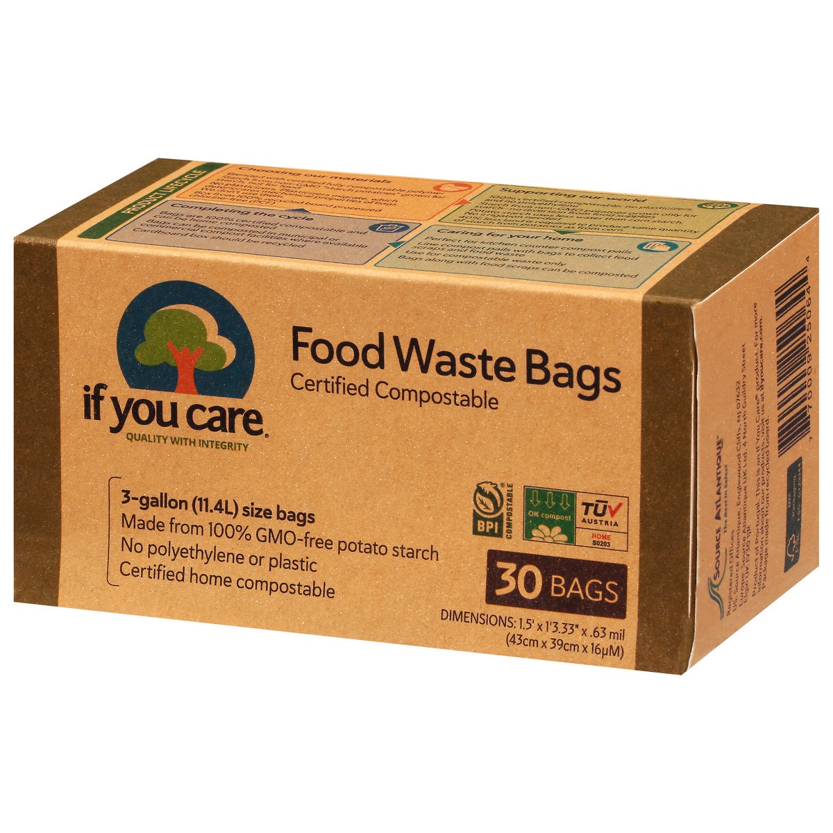 slide 8 of 12, If You Care 3 Gallon Food Waste Bags 30 ea, 30 ct