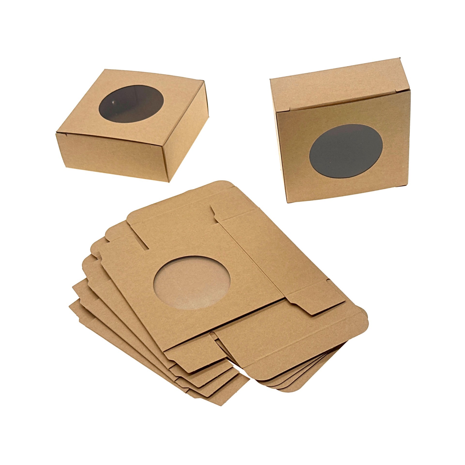 slide 3 of 5, 3" X 3" Square Kraft Boxes, 20ct. By Make Market, 20 ct