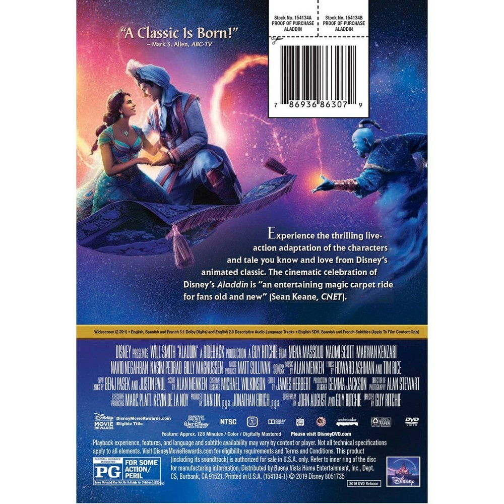 slide 2 of 2, Disney Aladdin DVD, 1 ct