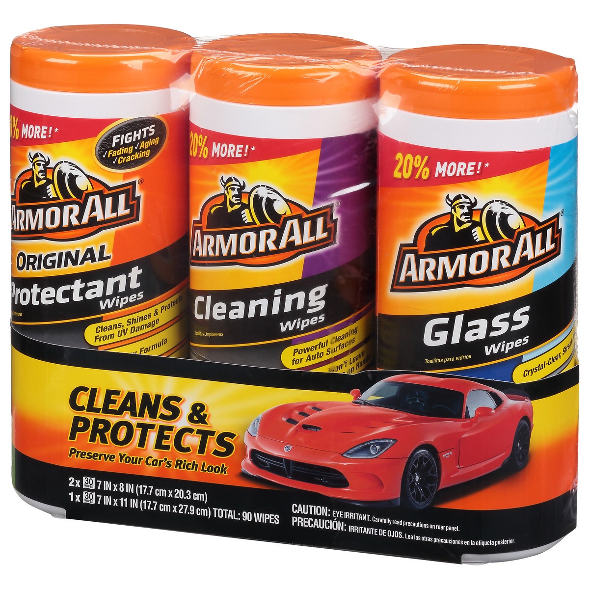 slide 4 of 9, Armor All Cleans & Protects Wipes 3 ea, 3 ct