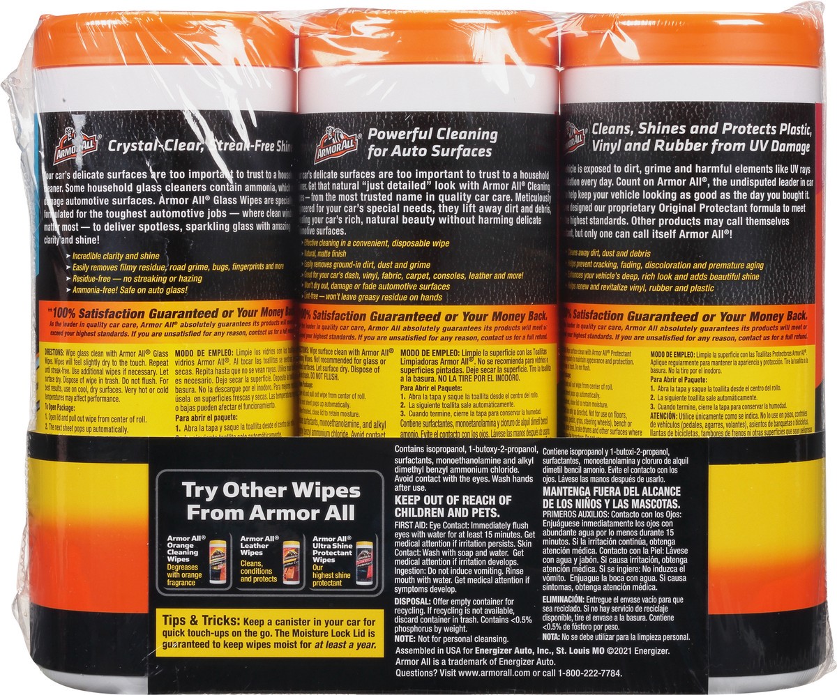 slide 3 of 9, Armor All Cleans & Protects Wipes 3 ea, 3 ct