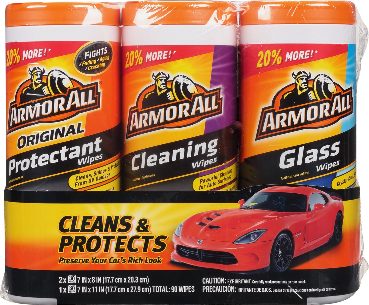 slide 2 of 9, Armor All Cleans & Protects Wipes 3 ea, 3 ct