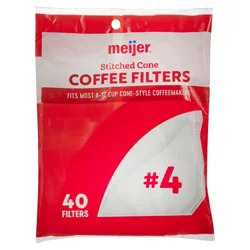 Meijer Cone Coffee Filters #4, 40 Ct