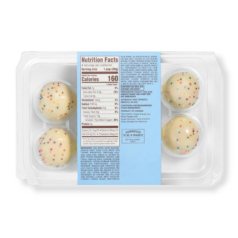 slide 2 of 4, Vanilla Cake Pops - 5.4oz/4ct - Favorite Day™, 5.4 oz, 4 ct