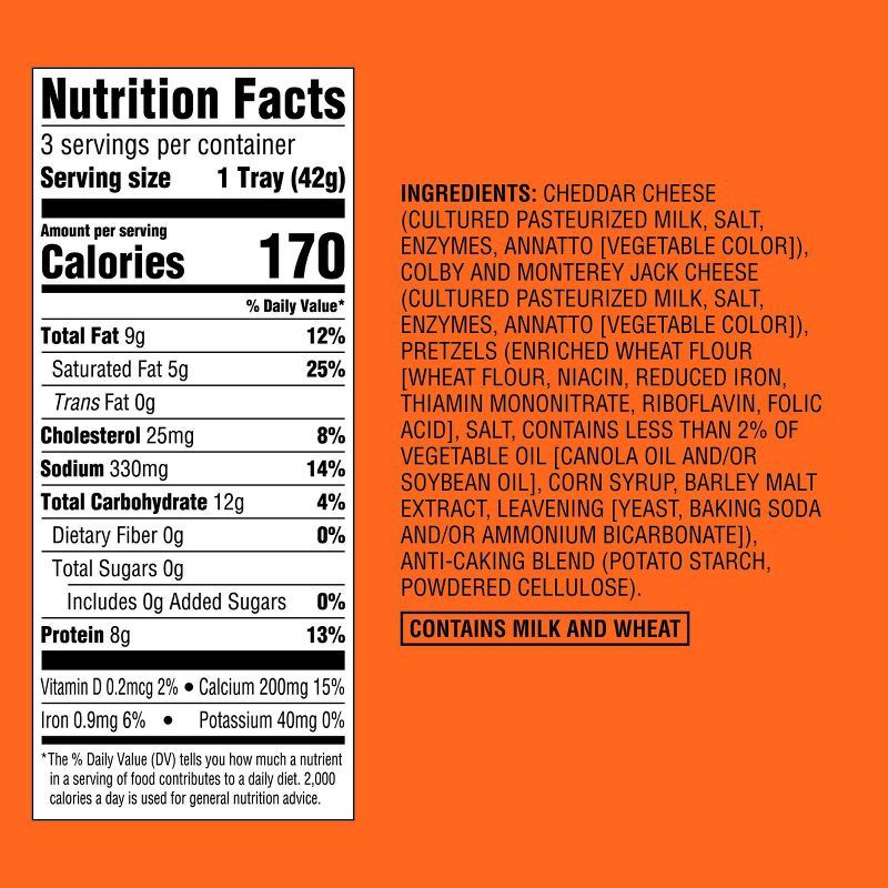 slide 4 of 4, Quick Bites Pretzels, Mild Cheddar Cheese & Colby Jack Cheese - 4.5oz/3ct - Good & Gather™, 3 ct; 4.5 oz