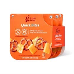 Quick Bites Pretzels, Mild Cheddar Cheese & Colby Jack Cheese - 4.5oz/3ct - Good & Gather™