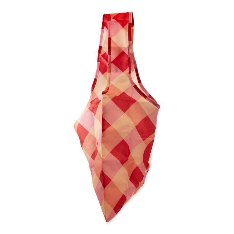 slide 2 of 3, Reusable Bag Foldable Pocket Bag Summer Cherry Plaid, 1 ct