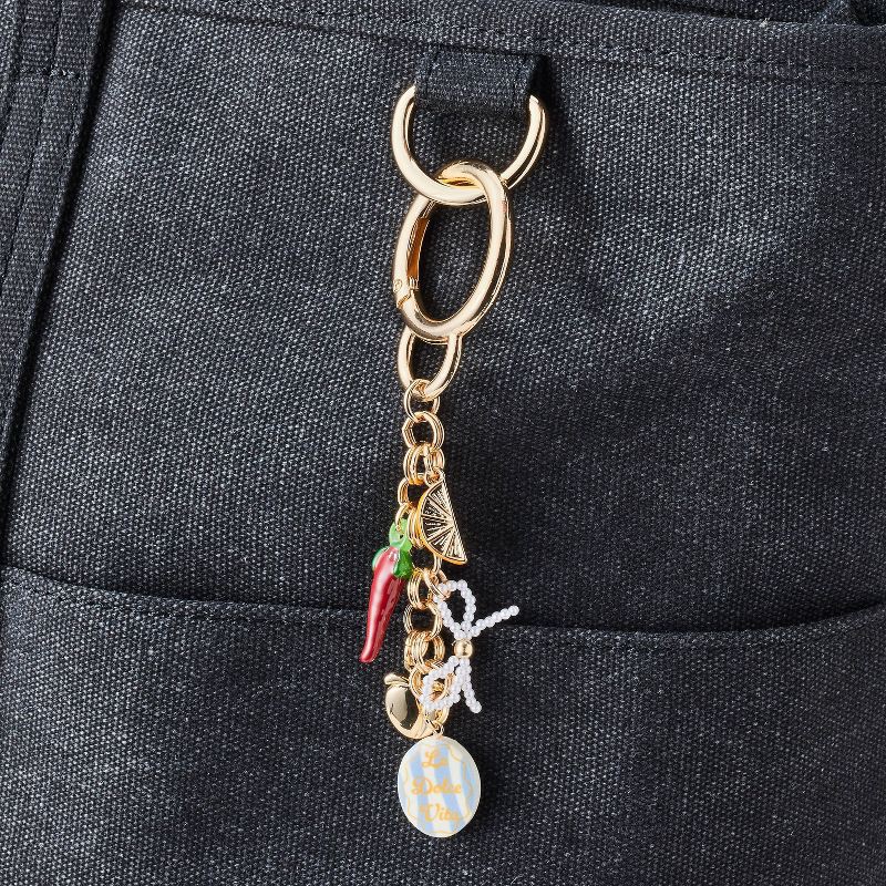 slide 2 of 2, Mixed La Dolce Vita Handbag Charm - A New Day™ Multi: Stripe Pattern, Lobster Claw Clasp, Iron & Zinc Alloy, 1 ct