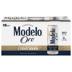 Modelo Oro Mexican Lager Import Light Beer, 18 pk 12 fl. oz. Cans, 4.0% ABV