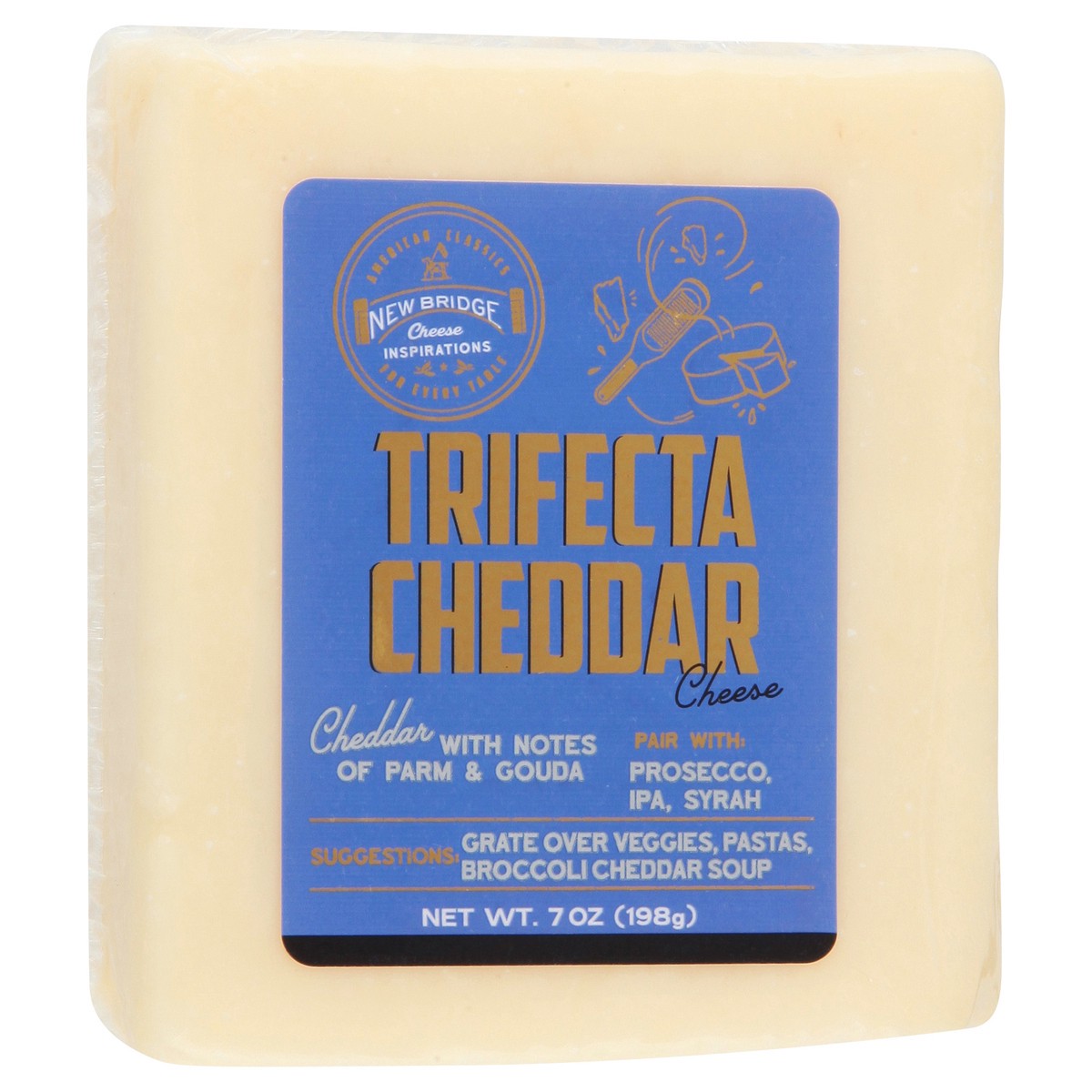 slide 5 of 14, New Bridge Trifecta Cheddar Cheese 7 oz, 7 oz