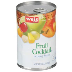 Weis Quality Fruit Cocktail In Heavy Syrup - 15.25 oz