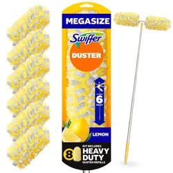 Swiffer Heavy Duty Megasize Duster Kit Lemon Scent - 9pc: Multipurpose, Multi-Surface