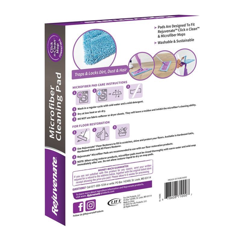 slide 2 of 9, Rejuvenate CNC Microfiber Cleaning Pad Refill, 1 ct