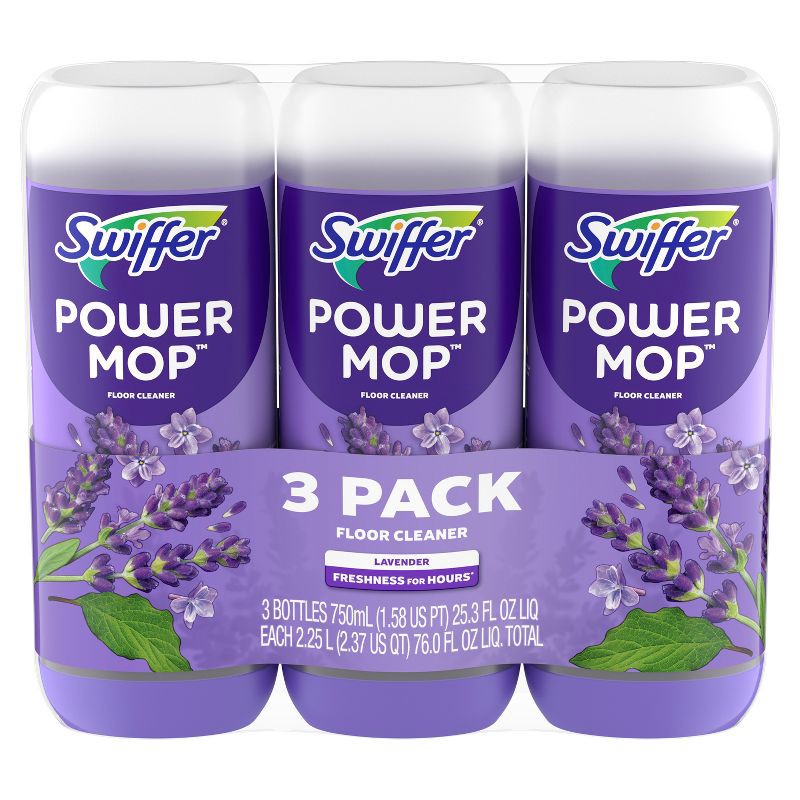 slide 2 of 10, Swiffer Lavender PowerMop Solution - 3ct, 3 ct