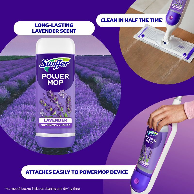 slide 3 of 10, Swiffer Lavender PowerMop Solution - 3ct, 3 ct