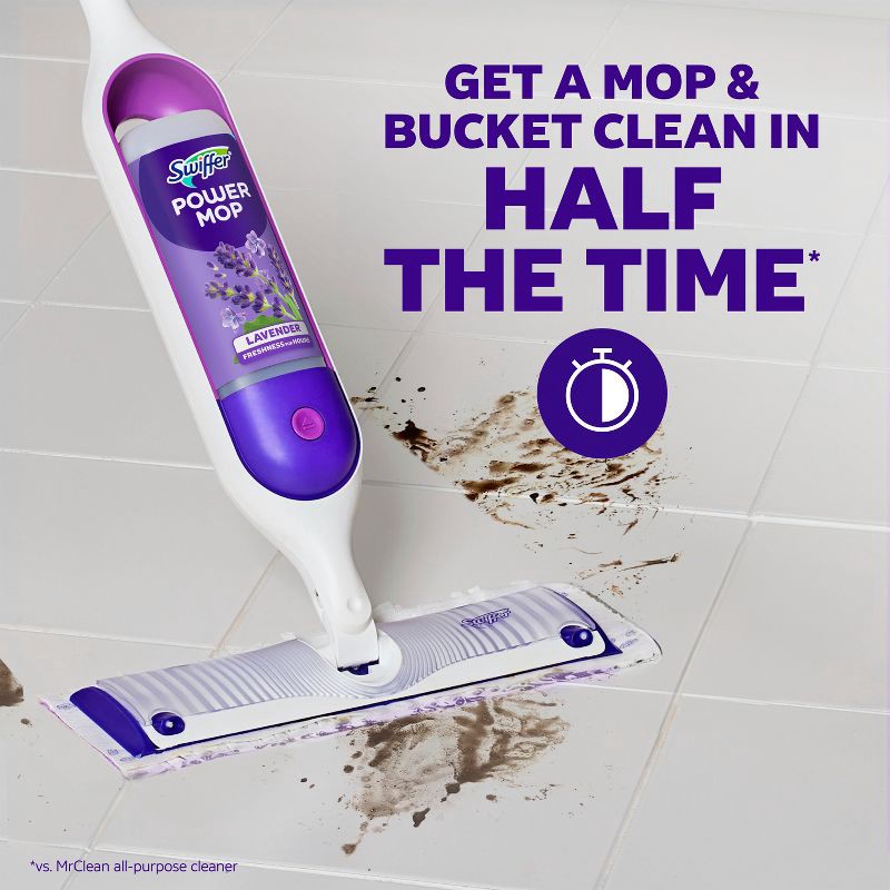 slide 5 of 10, Swiffer Lavender PowerMop Solution - 3ct, 3 ct