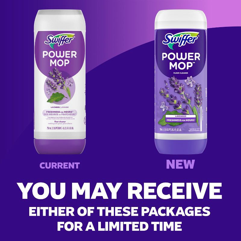 slide 9 of 10, Swiffer Lavender PowerMop Solution - 3ct, 3 ct