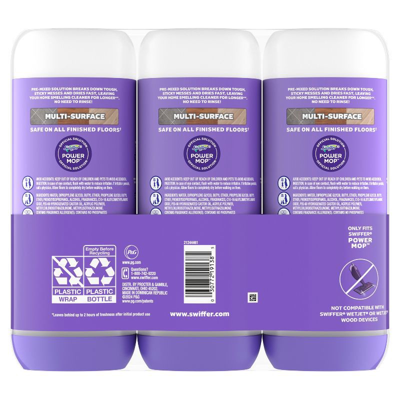 slide 10 of 10, Swiffer Lavender PowerMop Solution - 3ct, 3 ct