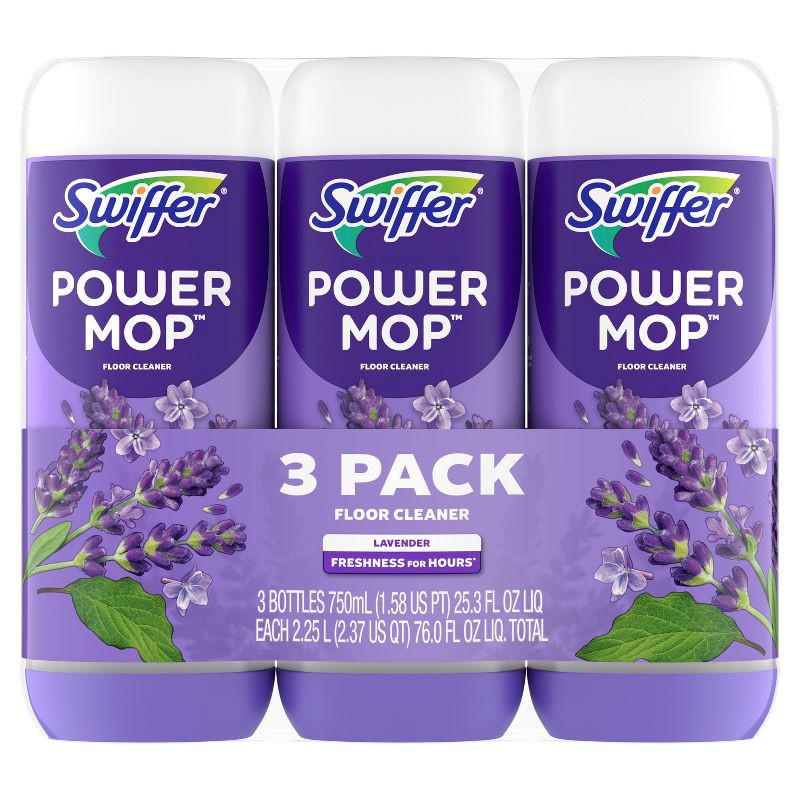 slide 1 of 10, Swiffer Lavender PowerMop Solution - 3ct, 3 ct