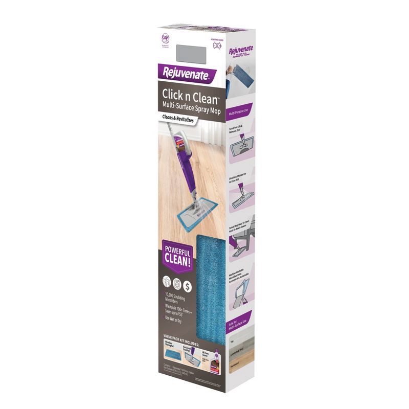 slide 4 of 16, Rejuvenate Click n Clean Multi-Surface Floor Spray Mop System, 1 ct