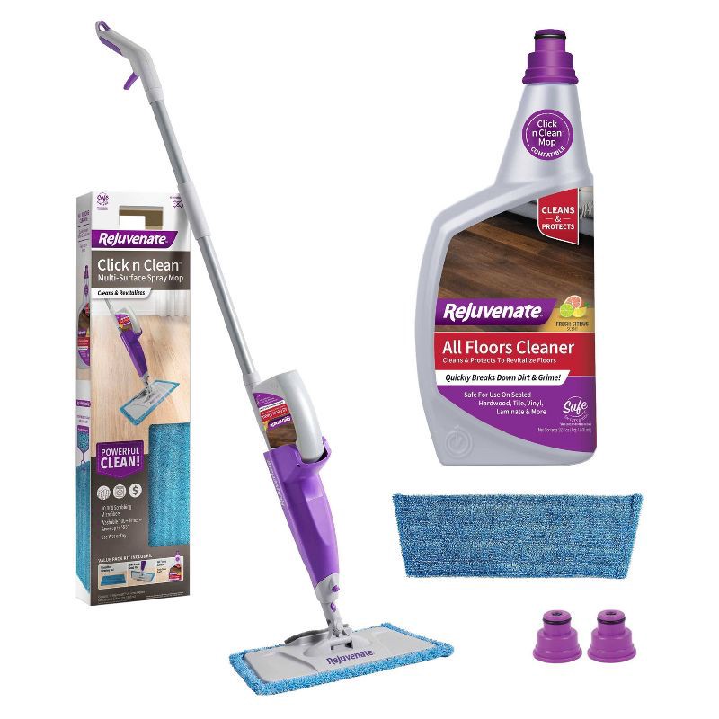 slide 10 of 16, Rejuvenate Click n Clean Multi-Surface Floor Spray Mop System, 1 ct