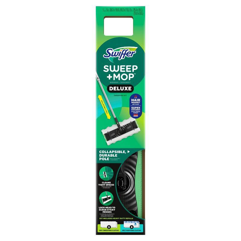 slide 2 of 13, Swiffer Sweep & Mop Deluxe Starter Kit, 1 ct