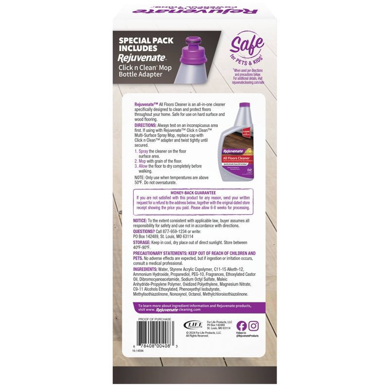slide 2 of 10, Rejuvenate All Floor Cleaner Refill with Adapter - 32 fl oz, 32 fl oz