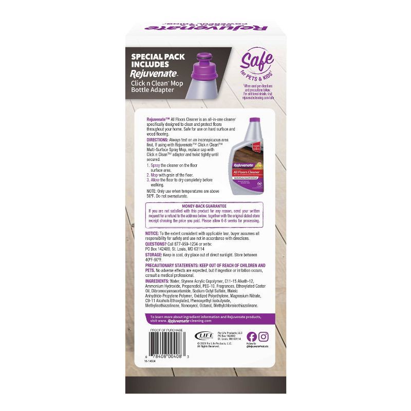 slide 4 of 10, Rejuvenate All Floor Cleaner Refill with Adapter - 32 fl oz, 32 fl oz