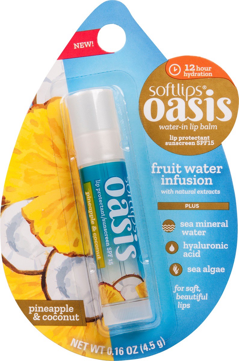 slide 3 of 7, Softlips Oasis Pineapple Coconut -., 16 oz