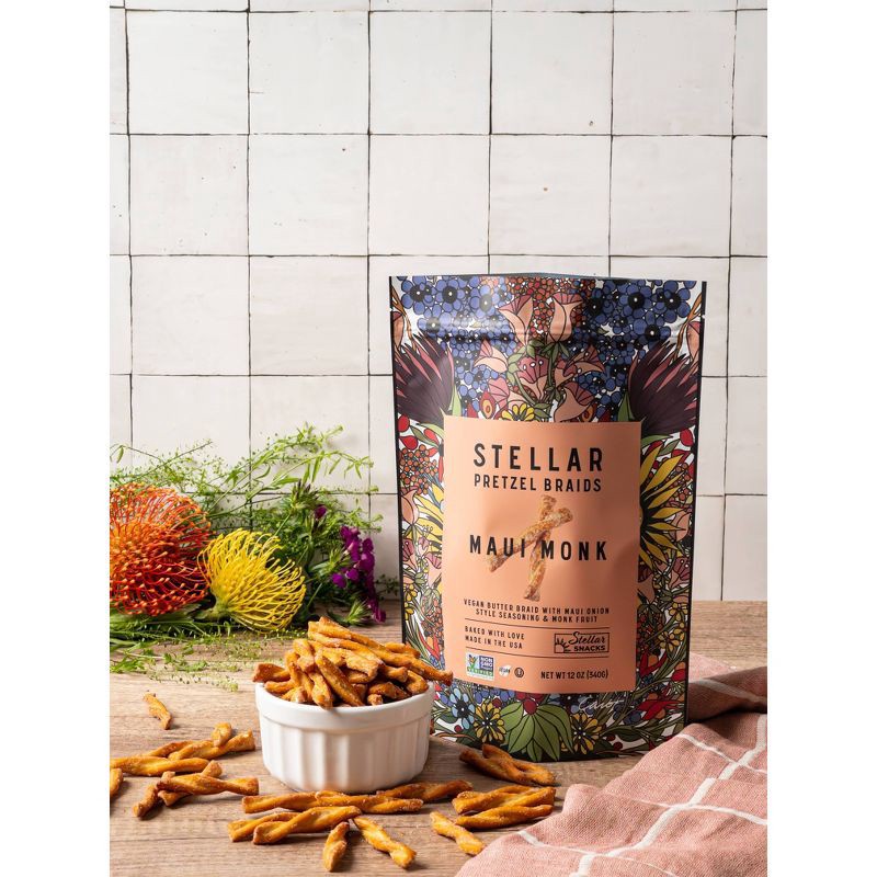 slide 3 of 4, Stellar Snacks Maui Monk Pretzel Braid - 12oz, 12 oz