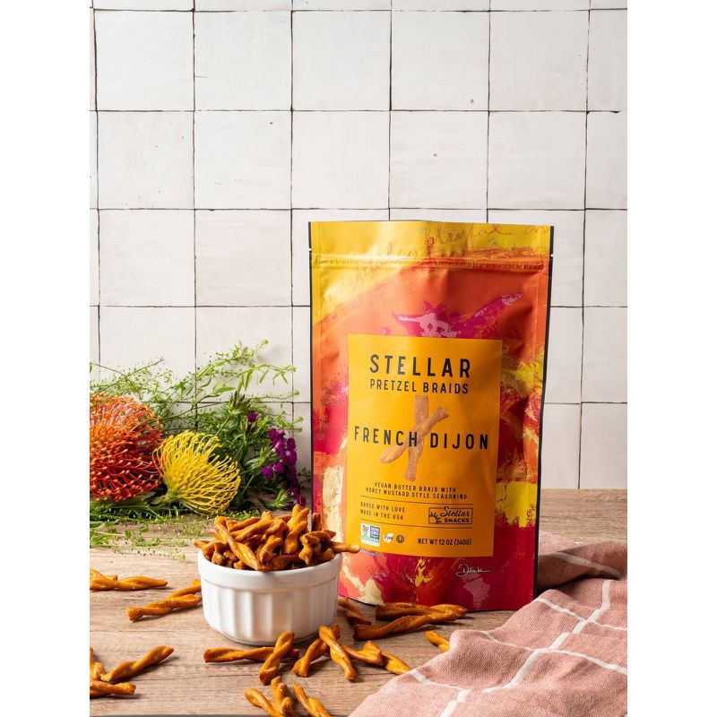 slide 3 of 4, Stellar Snacks French Dijon Pretzel Braid - 12oz, 12 oz