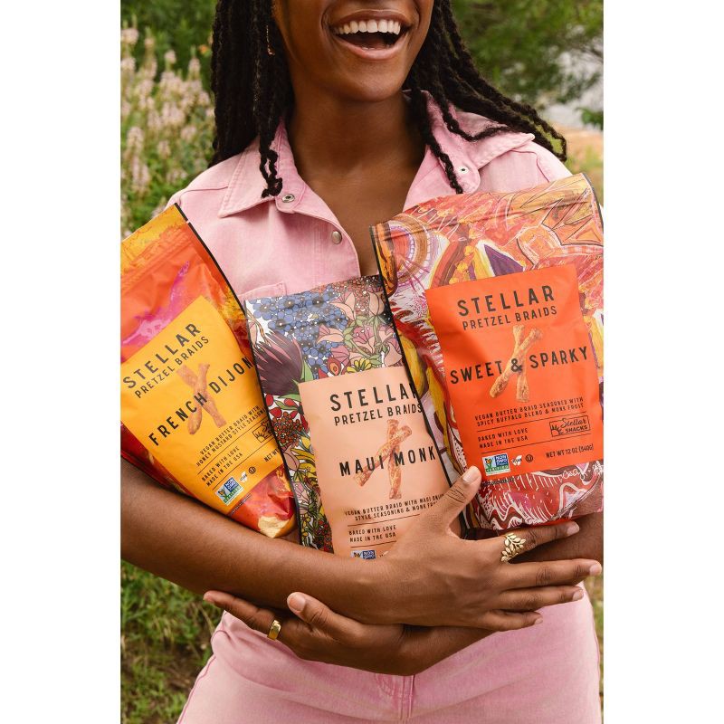 slide 4 of 4, Stellar Snacks French Dijon Pretzel Braid - 12oz, 12 oz