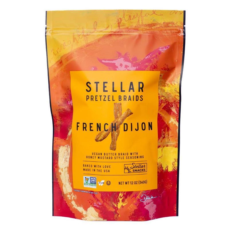 slide 1 of 5, Stellar Snacks French Dijon Pretzel Braid - 12oz, 12 oz