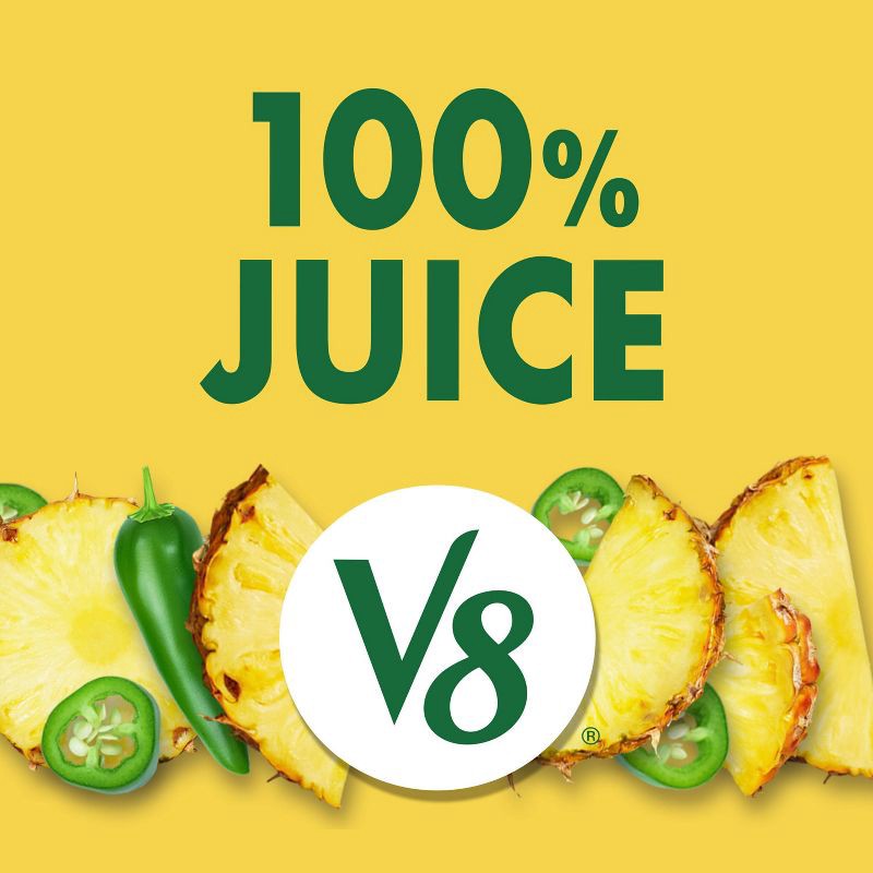 slide 2 of 7, V8 Juice Spicy Pineapple Jalapeno Juice - 6pk/8 fl oz Cans, 6 ct; 8 fl oz