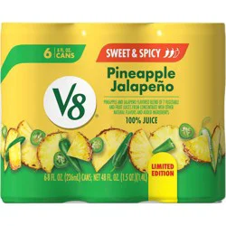 V8 Juice Spicy Pineapple Jalapeno Juice - 6pk/8 fl oz Cans
