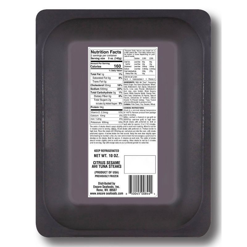 slide 2 of 3, Encore Seafoods Encore Seafood Citrus Sesame Ahi Tuna Steaks - 10oz, 10 oz
