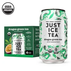 JUST ICE TEA Dragon Green Tea - 4pk/12 fl oz Cans
