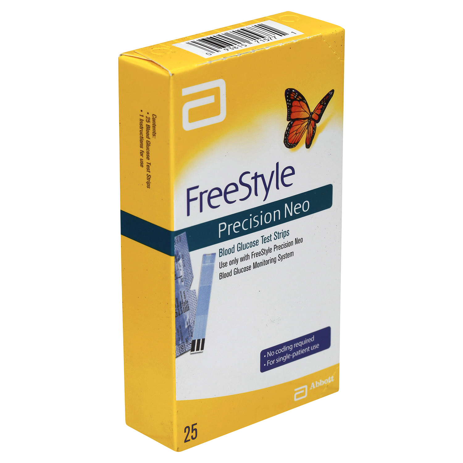 slide 2 of 3, FreeStyle Precision Neo Blood Glucose Test Strips, 25 ct