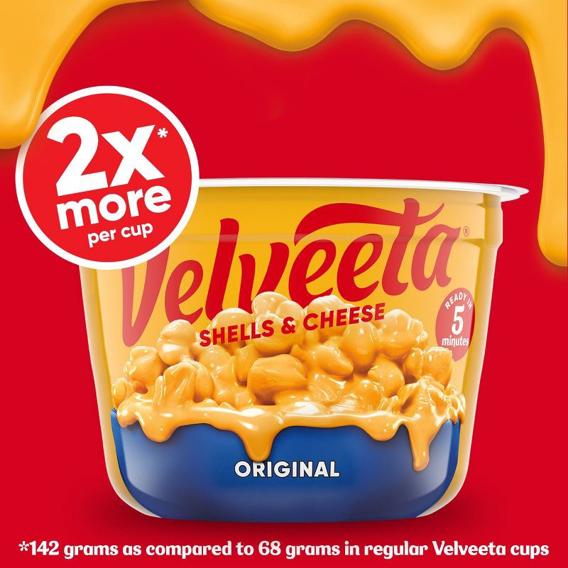 slide 4 of 9, Velveeta Original Mac and Cheese Big Cups - 10oz/2ct, 2 ct; 10 oz