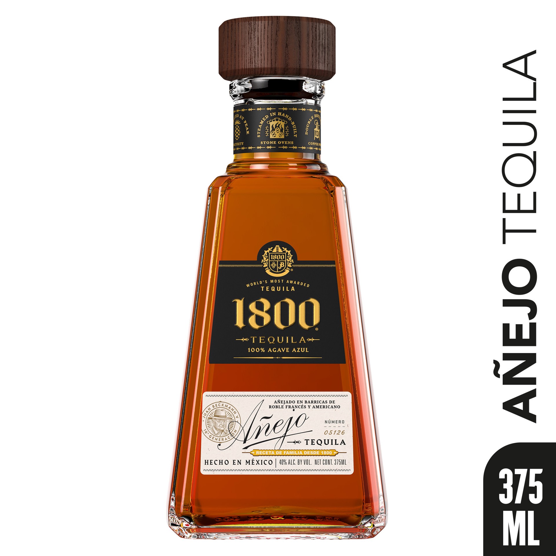 slide 4 of 10, 1800 Tequila Añejo 80 Proof (375 ml), 375 ml