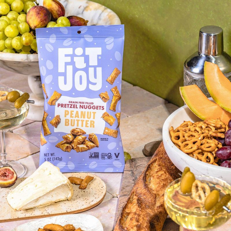 slide 3 of 5, FitJoy Grain Free Pretzel Peanut Butter Nuggets - 5oz, 5 oz