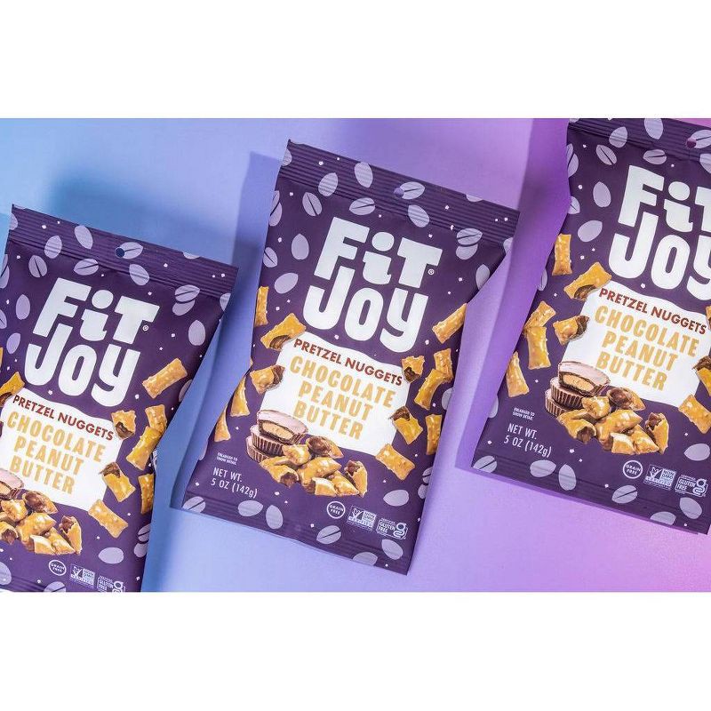 slide 4 of 5, FitJoy Grain Free Pretzel Chocolate Peanut Butter Nuggets - 5oz, 5 oz