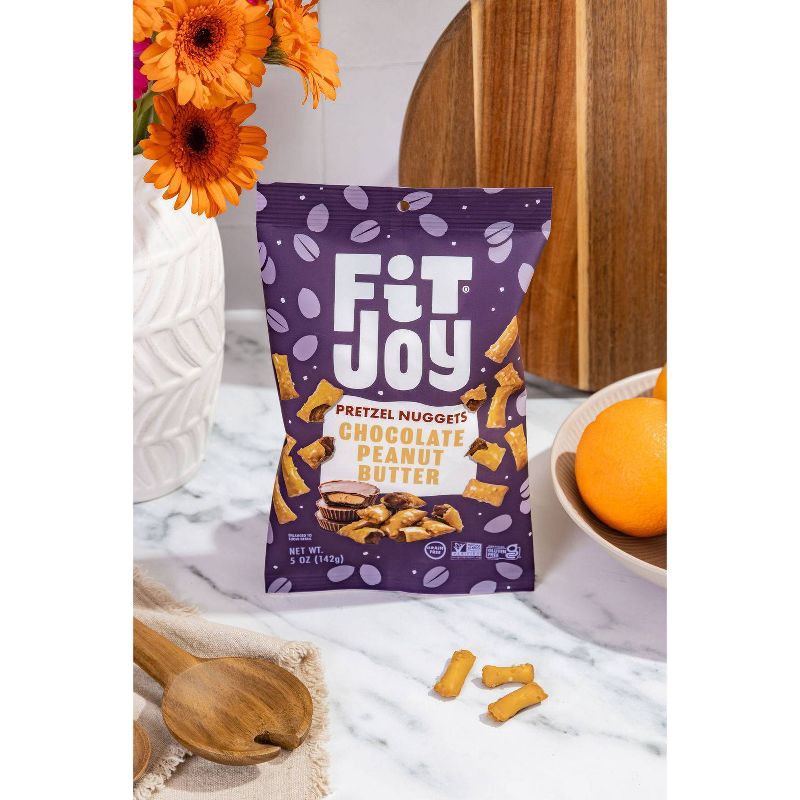 slide 5 of 5, FitJoy Grain Free Pretzel Chocolate Peanut Butter Nuggets - 5oz, 5 oz