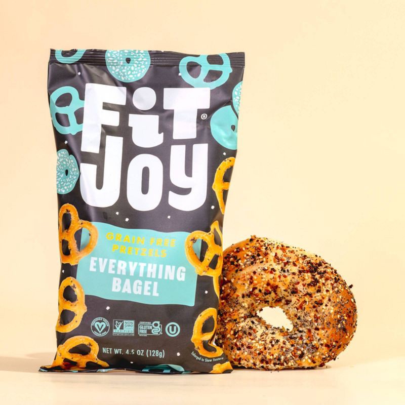 slide 4 of 5, FitJoy Grain Free Everything Seasoned Pretzel Twists - 4.5oz, 4.5 oz