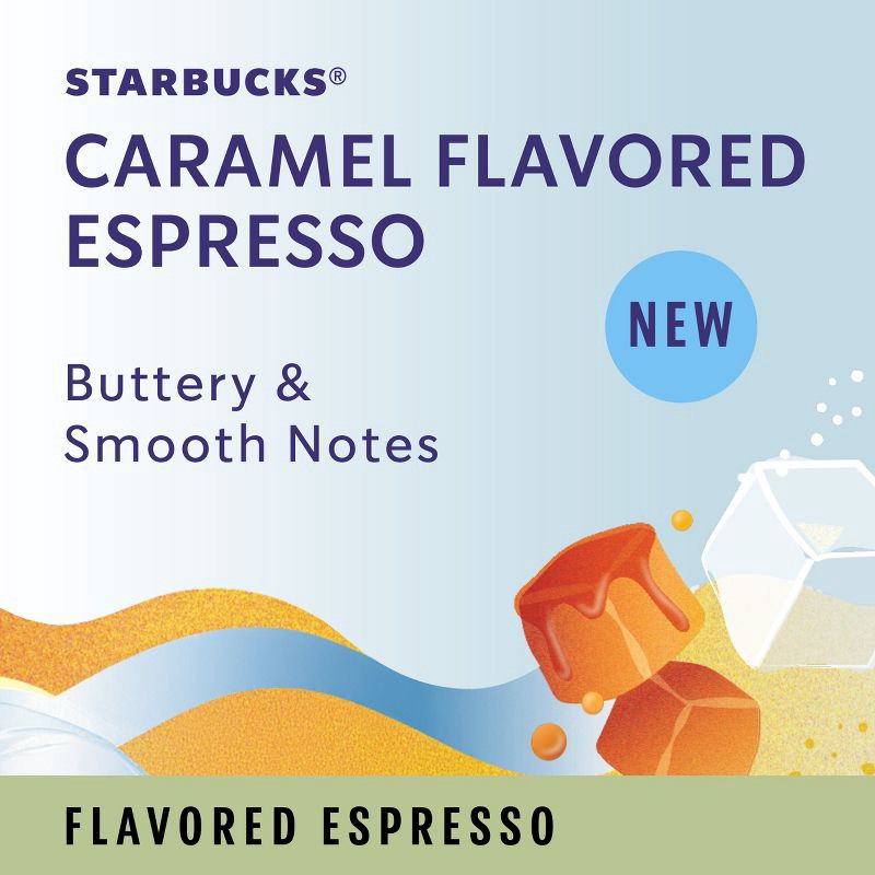 slide 3 of 9, Starbucks by Nespresso Vertuo Line Iced Double Espresso Caramel Flavored Light Roast Coffee Pods - 8ct, 8 ct