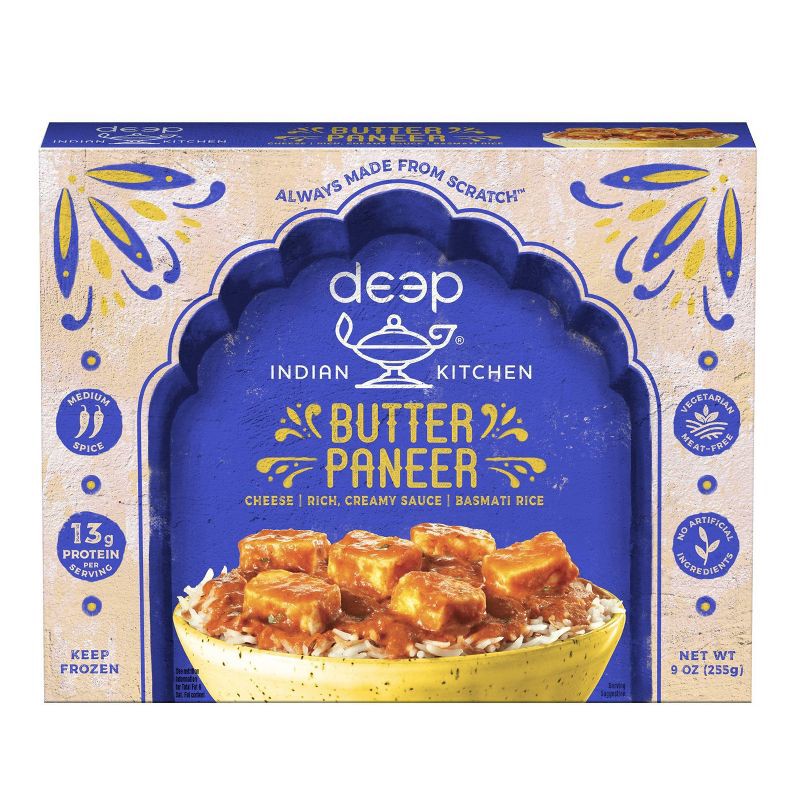 slide 1 of 4, Deep Indian Kitchen Gluten Free Frozen Butter Paneer with Rice - 9oz, 9 oz