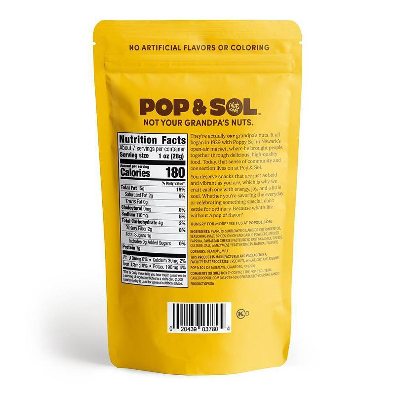 slide 3 of 6, Pop & Sol by Nuts.com Roasted Elote Peanuts - 7oz, 7 oz
